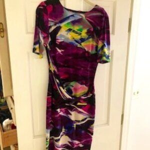 Colorful  Short Sleeve Dress